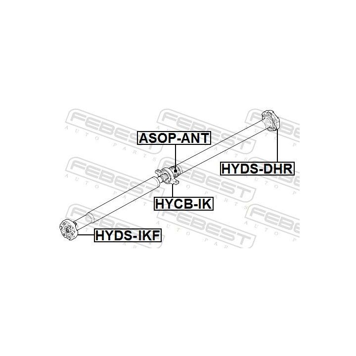 Jungtis, kardaninis velenas FEBEST HYDS-IKF