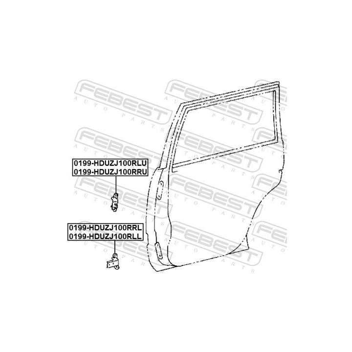 Durų lankstas FEBEST 0199-HDUZJ100RRU