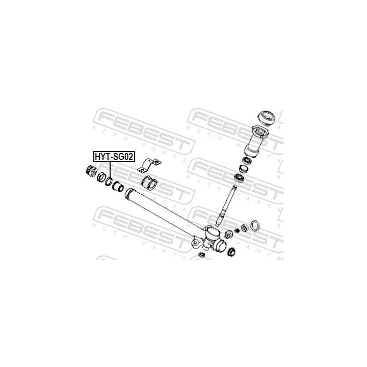 įvorė, vairo velenas FEBEST HYT-SG02