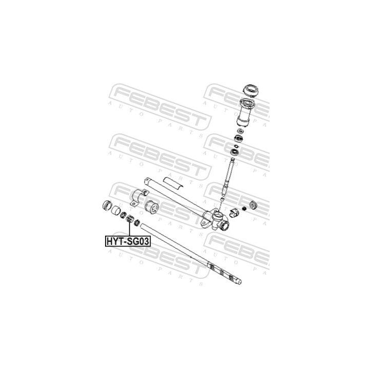 įvorė, vairo velenas FEBEST HYT-SG03