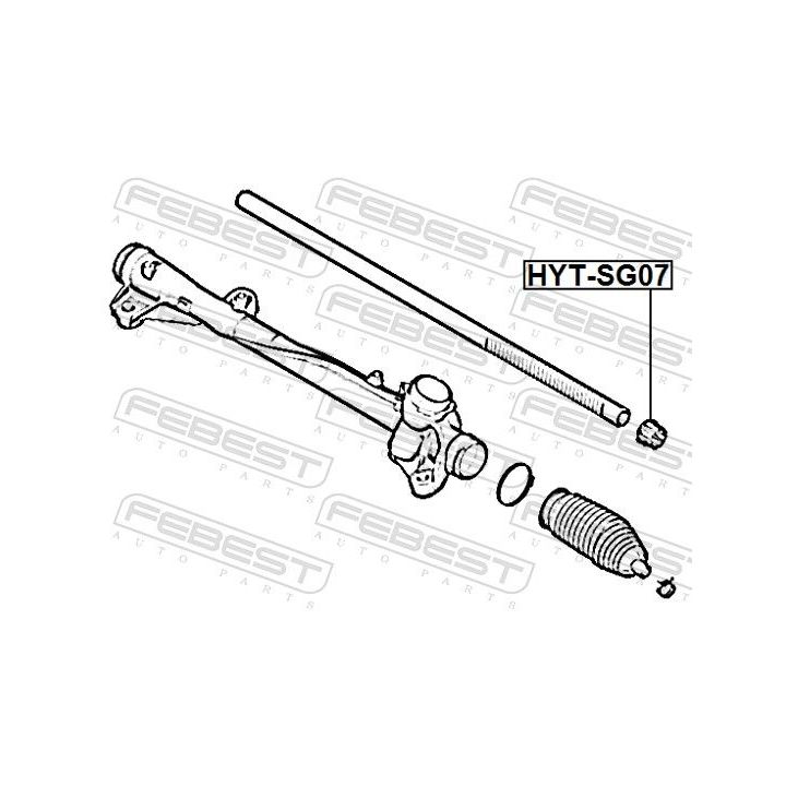 įvorė, vairo velenas FEBEST HYT-SG07