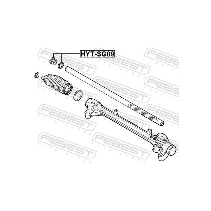 įvorė, vairo velenas FEBEST HYT-SG09