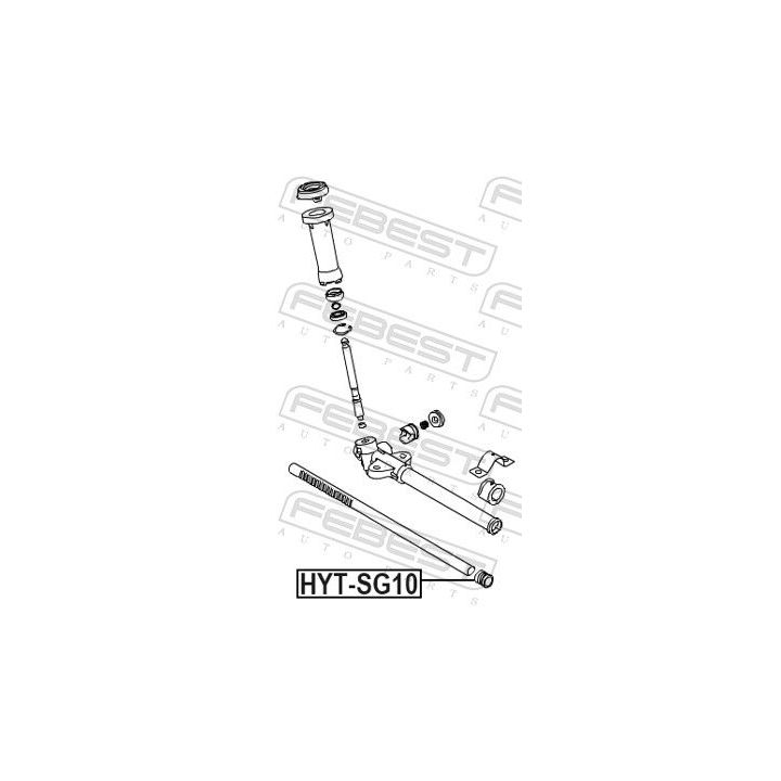 įvorė, vairo velenas FEBEST HYT-SG10