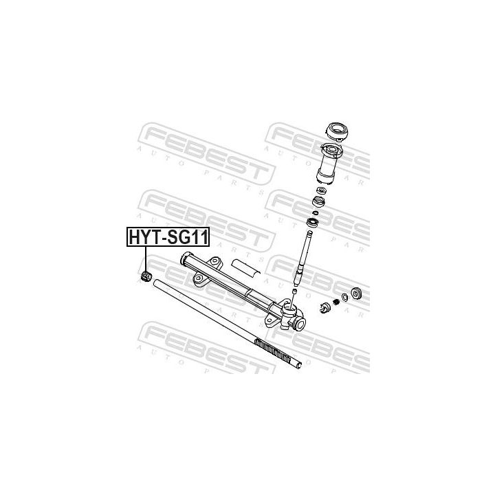 įvorė, vairo velenas FEBEST HYT-SG11