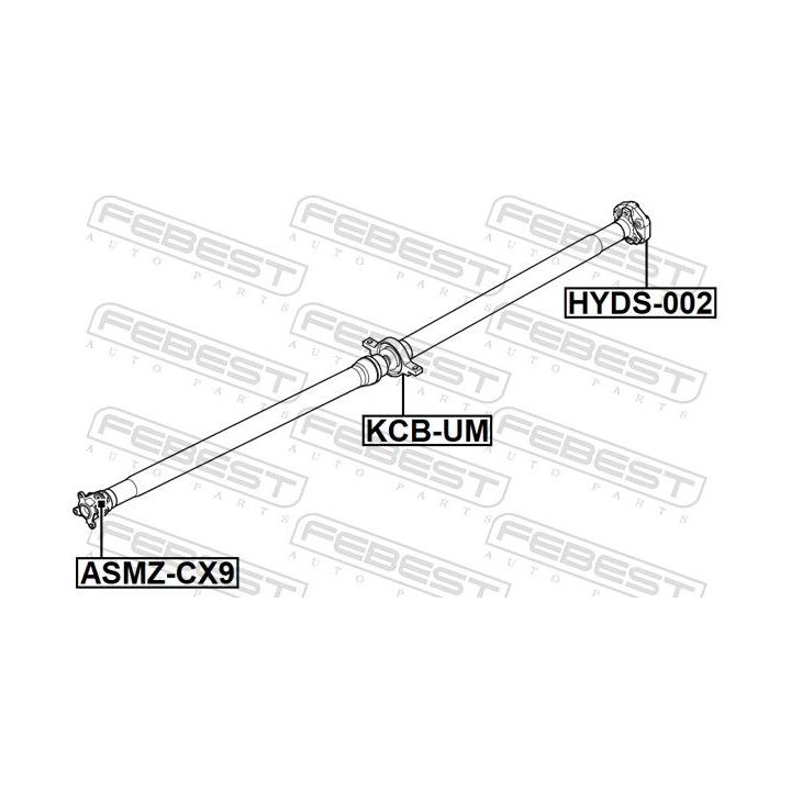 Guolis, kardaninio veleno centrinis guolis FEBEST KCB-UM