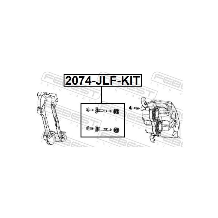 Kreipiantysis varžtas, stabdžių apkaba FEBEST 2074-JLF-KIT