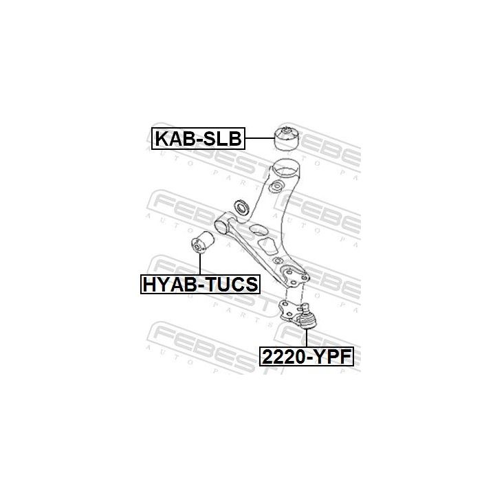 Šarnyras / girgždukas FEBEST 2220-YPF