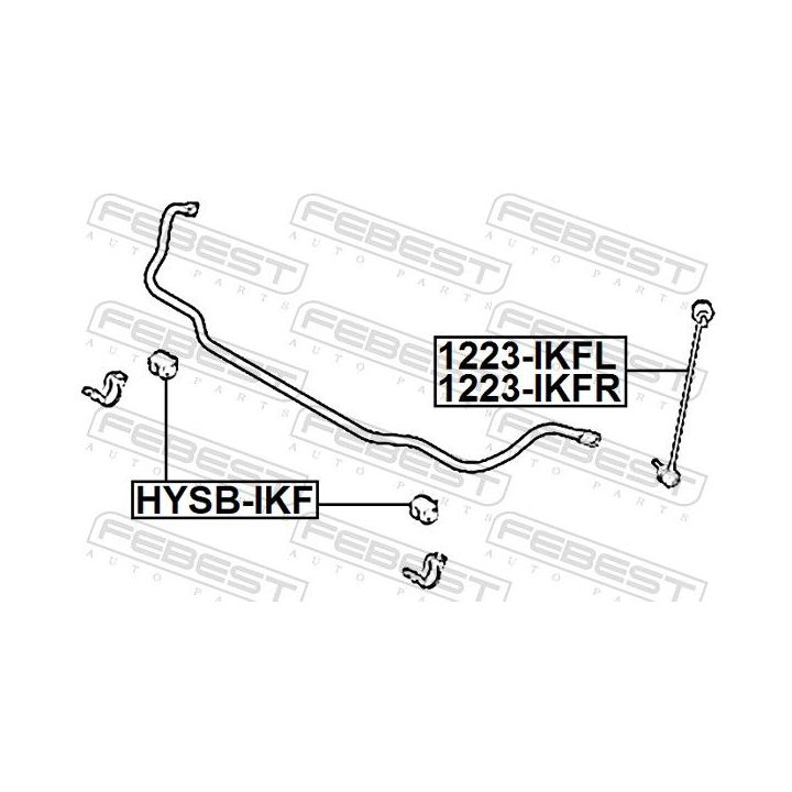 šarnyro stabilizatorius FEBEST 1223-IKFR