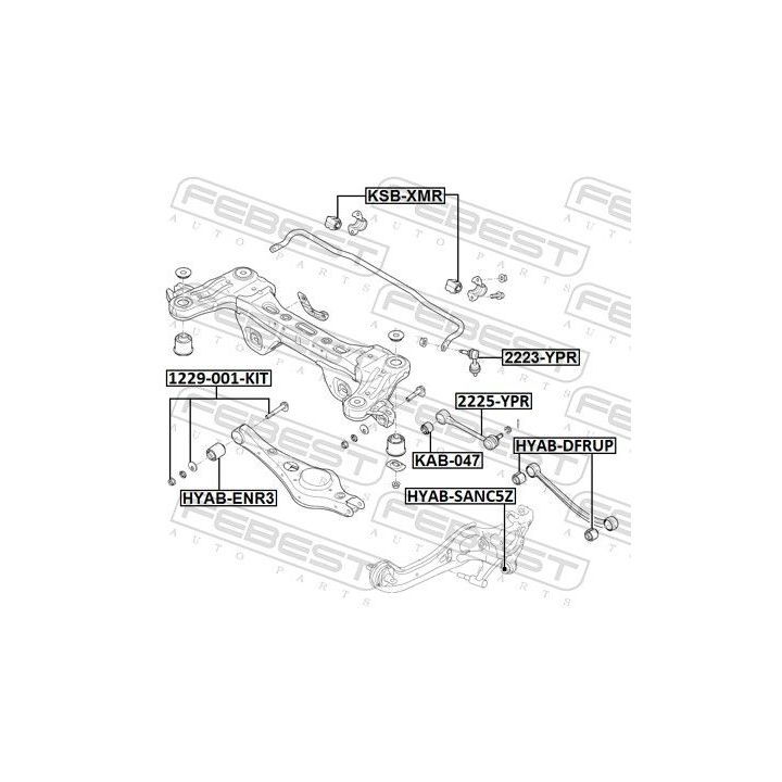 šarnyro stabilizatorius FEBEST 2223-YPR
