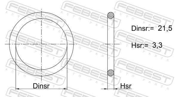 Tarpiklis, aušinimo skysčio flanšas FEBEST 02400-022