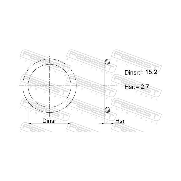 Tarpiklis, alyvos pildymo anga (piltuvas) FEBEST 24400-005