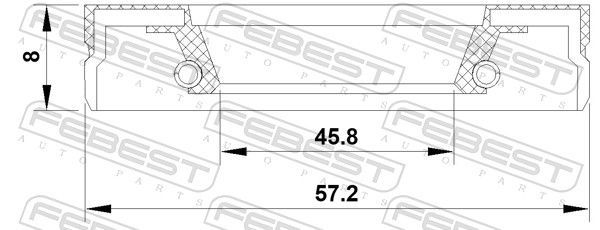 Veleno sandariklis, neautomatinės transmisijos velenas FEBEST 95FEY-47570808C