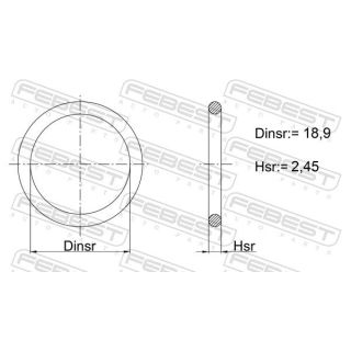 Tarpiklis, bloko dangtis (variklio karteris) FEBEST 01400-003