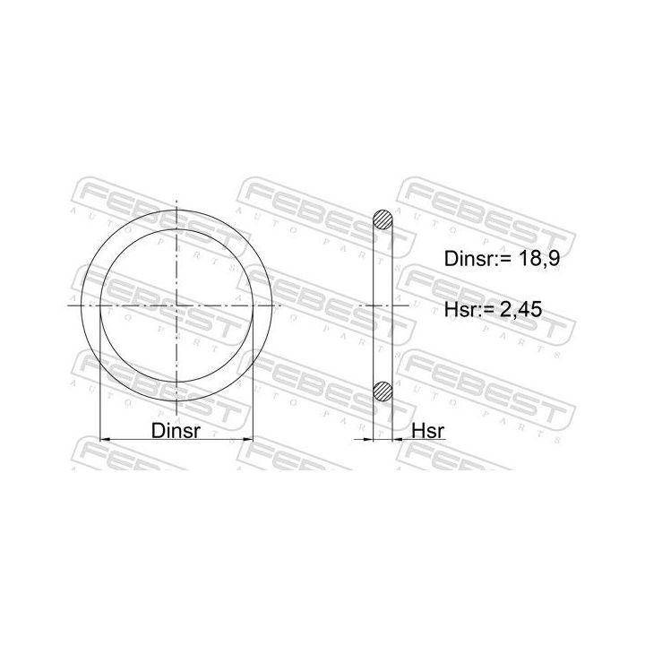 Tarpiklis, bloko dangtis (variklio karteris) FEBEST 01400-003