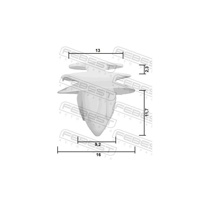 Sąvarža, atšvaitas / apsaugos juosta FEBEST 88570-038