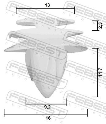 Sąvarža, atšvaitas / apsaugos juosta FEBEST 88570-038