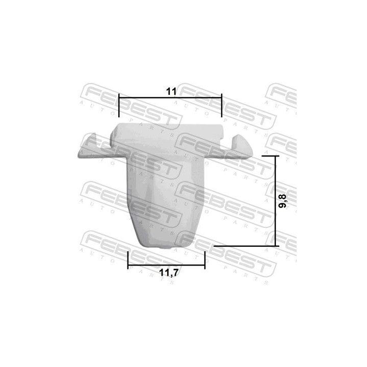 Sąvarža, atšvaitas / apsaugos juosta FEBEST 88570-207