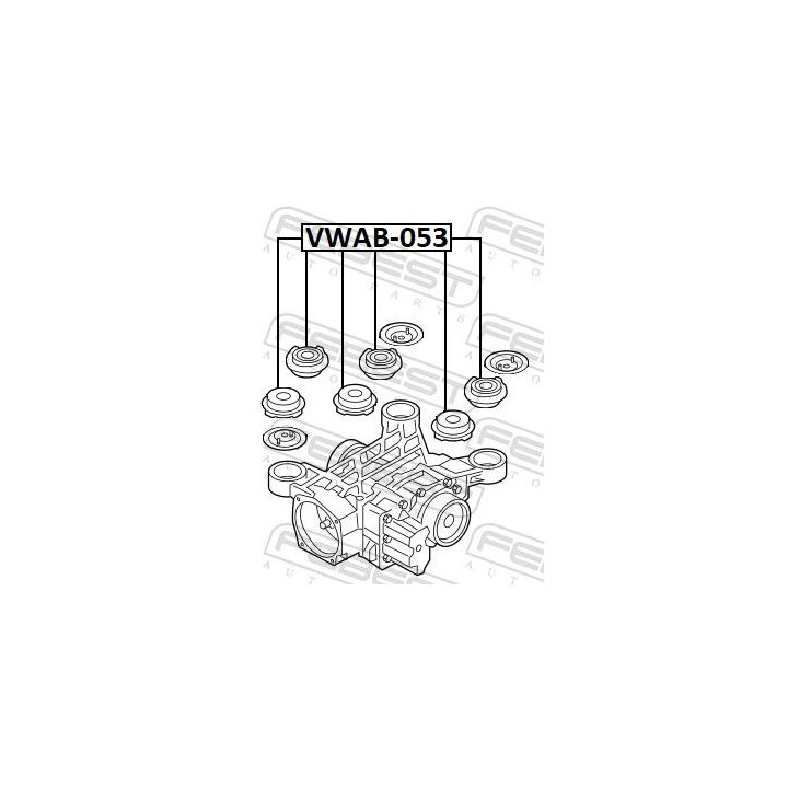 Montavimas, diferencialas FEBEST VWAB-053