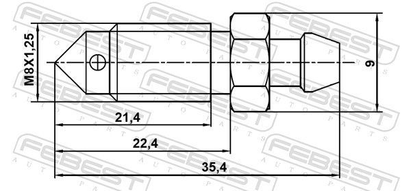 Alsuoklio varžtas / vožtuvas, stabdžių apkaba FEBEST 8870-007