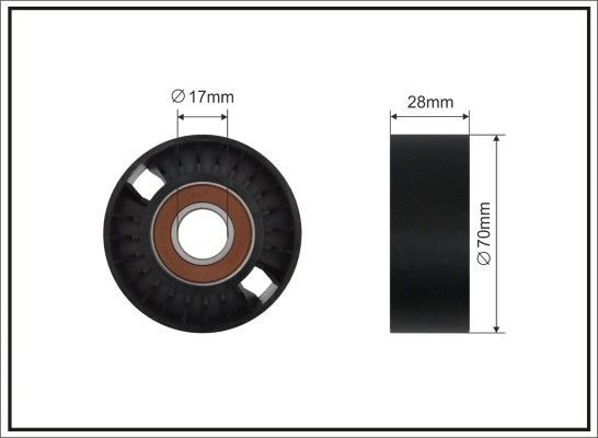 Kreipiantysis skriemulys, V formos rumbuotas diržas CAFFARO 11-91 SC