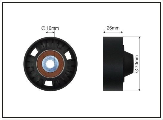 Kreipiantysis skriemulys, V formos rumbuotas diržas CAFFARO 262-26 SC