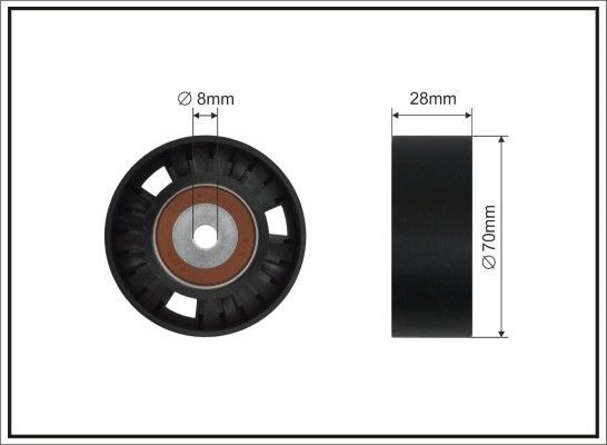 Kreipiantysis skriemulys, V formos rumbuotas diržas CAFFARO 305-22 SC
