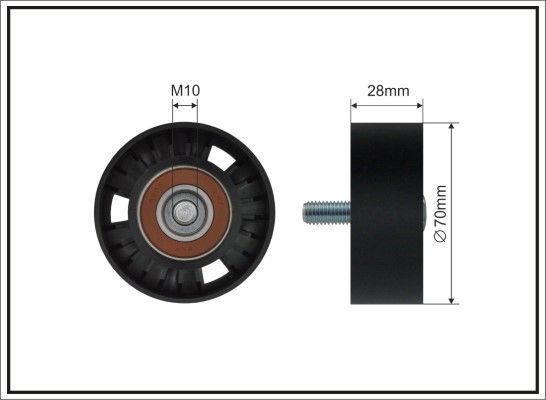 Kreipiantysis skriemulys, V formos rumbuotas diržas CAFFARO 375-99 SC