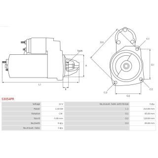 Starteris AS-PL S3054PR
