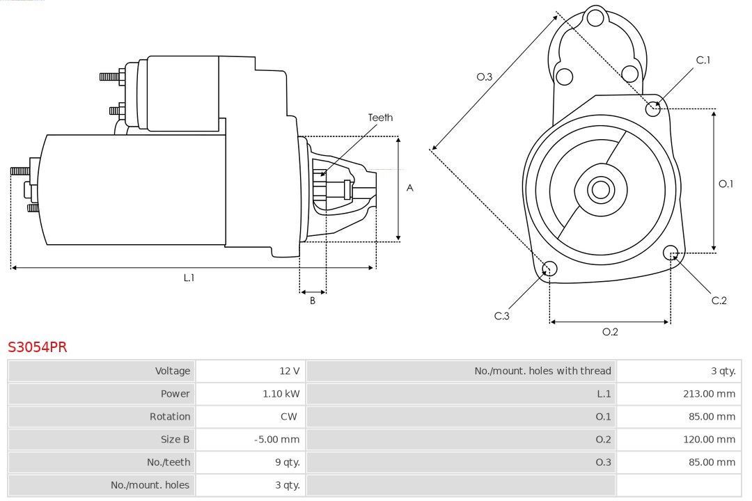 Starteris AS-PL S3054PR