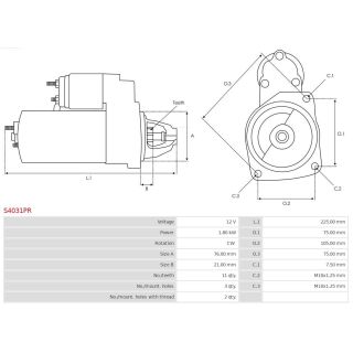 Starteris AS-PL S4031PR