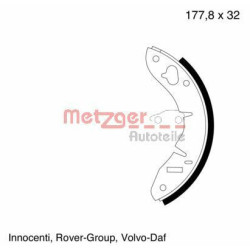 Stabdžių trinkelių komplektas METZGER MG 003