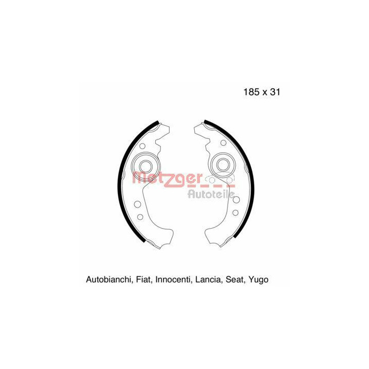 Stabdžių trinkelių komplektas METZGER MG 103