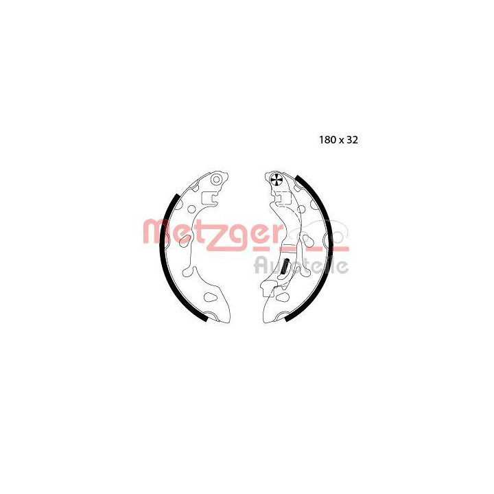 Stabdžių trinkelių komplektas METZGER MG 123