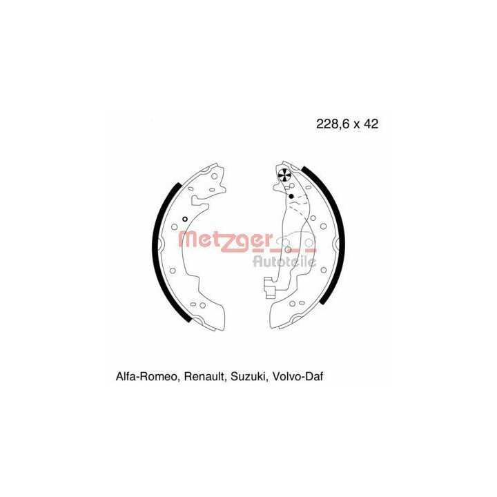 Stabdžių trinkelių komplektas METZGER MG 300