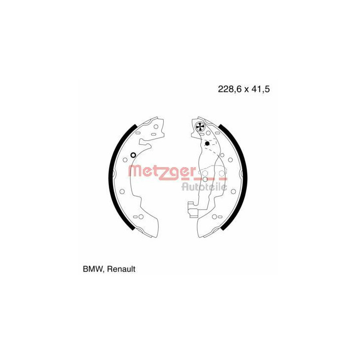 Stabdžių trinkelių komplektas METZGER MG 400