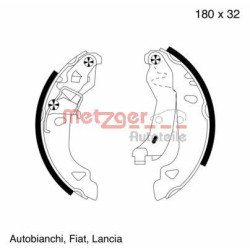 Stabdžių trinkelių komplektas METZGER MG 585