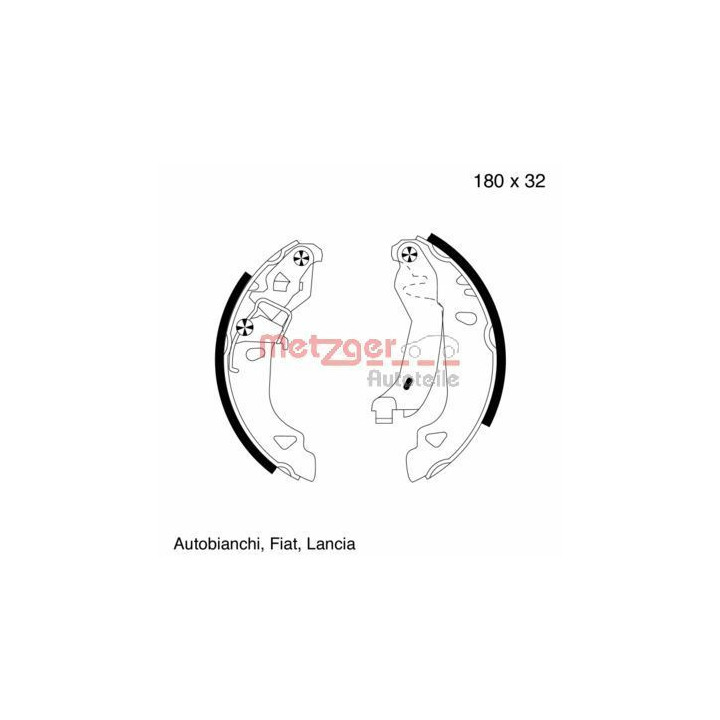 Stabdžių trinkelių komplektas METZGER MG 585