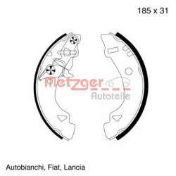 Stabdžių trinkelių komplektas METZGER MG 586