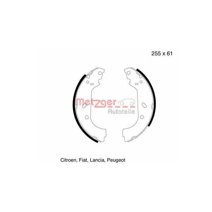 Stabdžių trinkelių komplektas METZGER MG 600