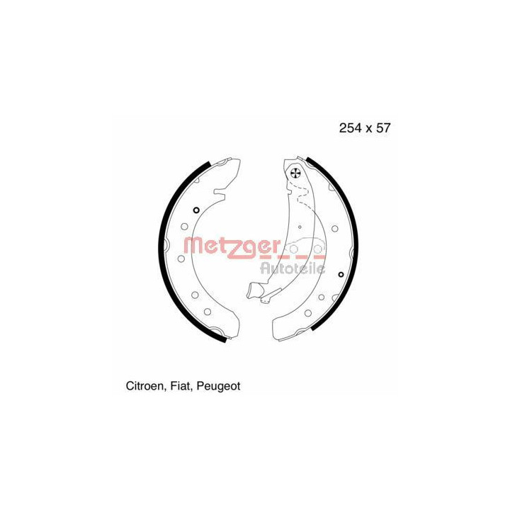 Stabdžių trinkelių komplektas METZGER MG 620