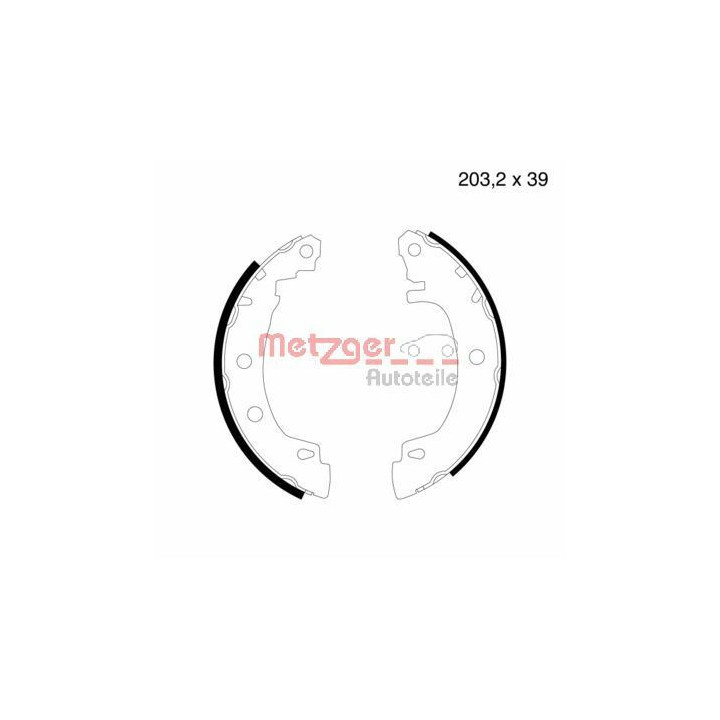 Stabdžių trinkelių komplektas METZGER MG 632