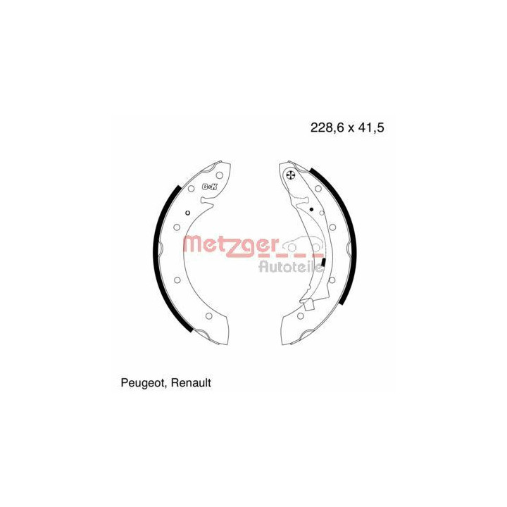 Stabdžių trinkelių komplektas METZGER MG 634