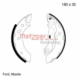 Stabdžių trinkelių komplektas METZGER MG 642