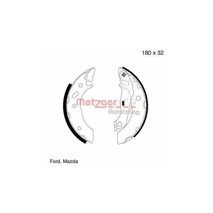 Stabdžių trinkelių komplektas METZGER MG 642