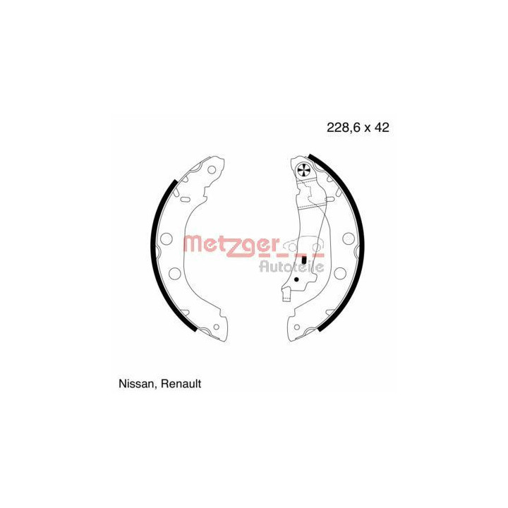 Stabdžių trinkelių komplektas METZGER MG 645