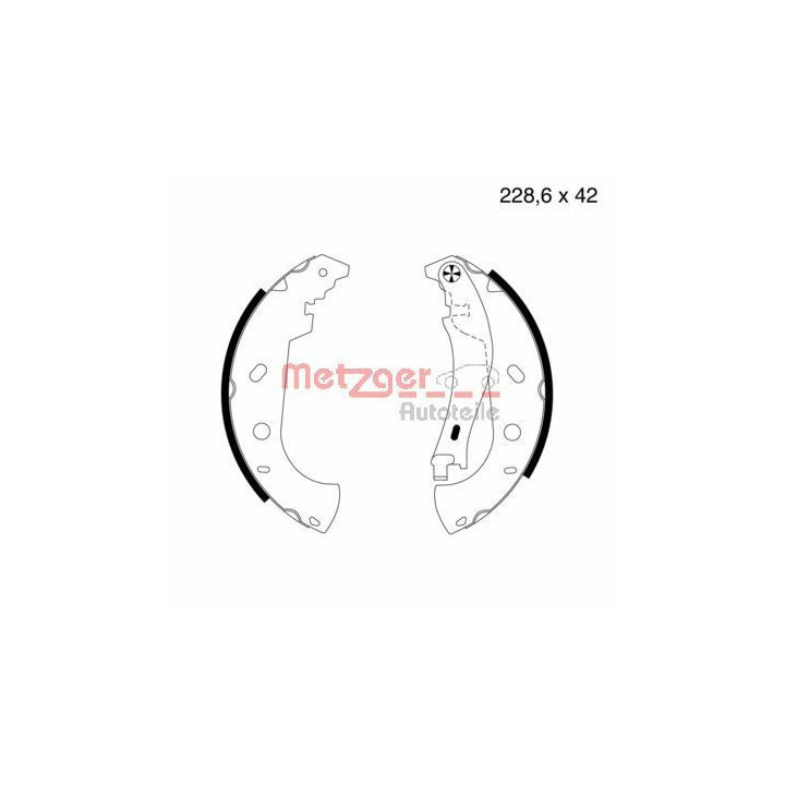 Stabdžių trinkelių komplektas METZGER MG 714