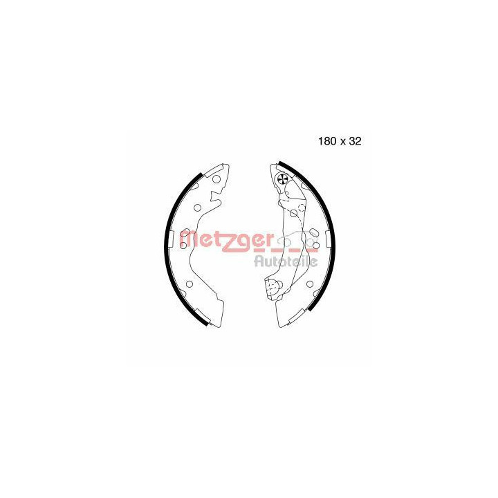 Stabdžių trinkelių komplektas METZGER MG 736