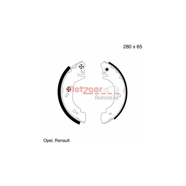 Stabdžių trinkelių komplektas METZGER MG 807