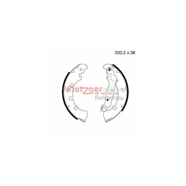 Stabdžių trinkelių komplektas METZGER MG 814