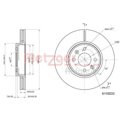 Stabdžių diskas METZGER 6110033